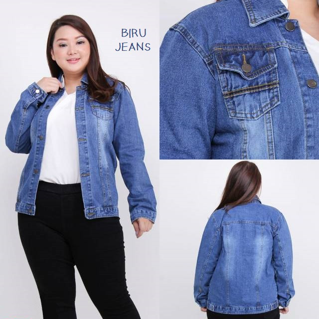 4600 Model Jaket Jeans Untuk Wanita Gemuk Gratis Terbaru