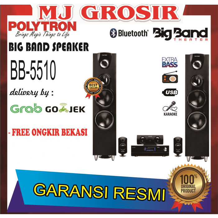 Jual PROMO POLYTRON SPEAKER AUDIO BIG BAND BB 5510 BB5510 SUPER BASS