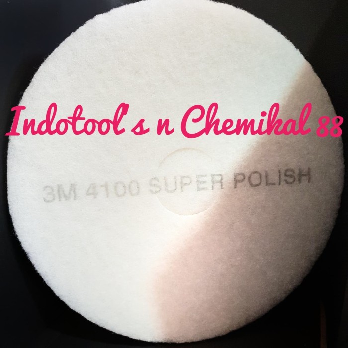 3M White Super Polish Pads 4100 5 Pack 19 inch Diameter NIB