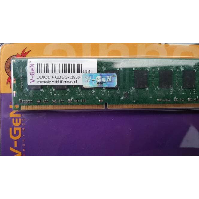 Jual VGEN Memory RAM komputer 4GB DDR3 PC12800-1600Mhz