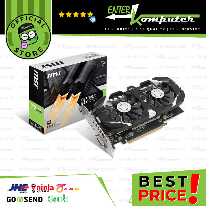 Msi Geforce Gtx 1050 Ti 4gb Ddr5 4gt Oc Enterkomputer