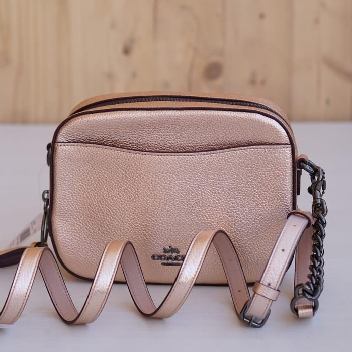 rose gold camera bag