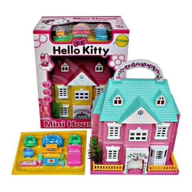 Jual MINI HOUSE HELLO KITTY MAINAN  RUMAH HELLO KITTY 