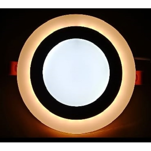 Promo Lampu Downlight Panel LED 2 Warna Kuning Putih Bulat ...