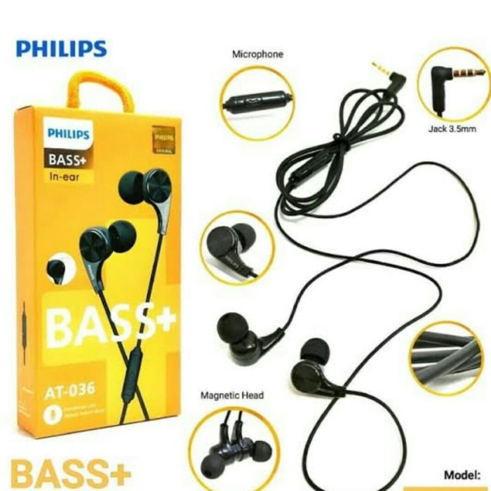 Foto Produk Headset Handfree Hf Earphone Philips Magnet At-036 Bass Original dari Astop Acc