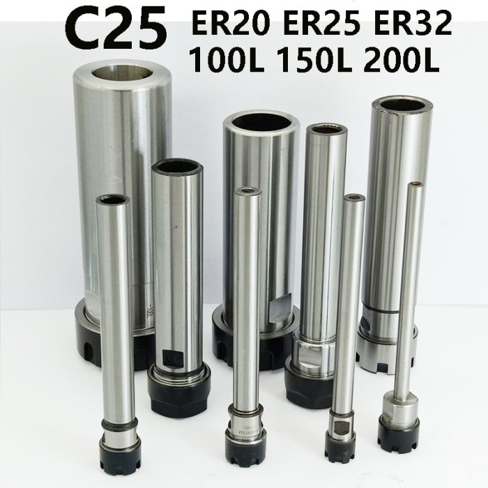 Collet Chuck Holder CNC Milling Extension Rod Straight Shank C25-ER20M-150L