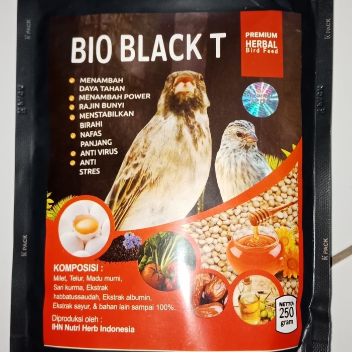 Jual Pakan Burung Blackthroat Herbal Bio Black T Jakarta Utara