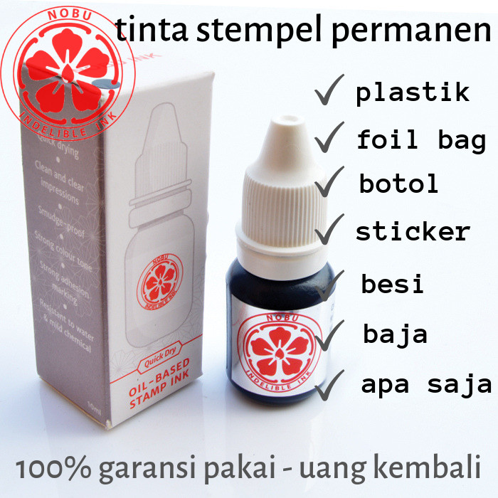 Jual Nobu Ink Tinta  Stempel  Permanen Plastik  Besi 