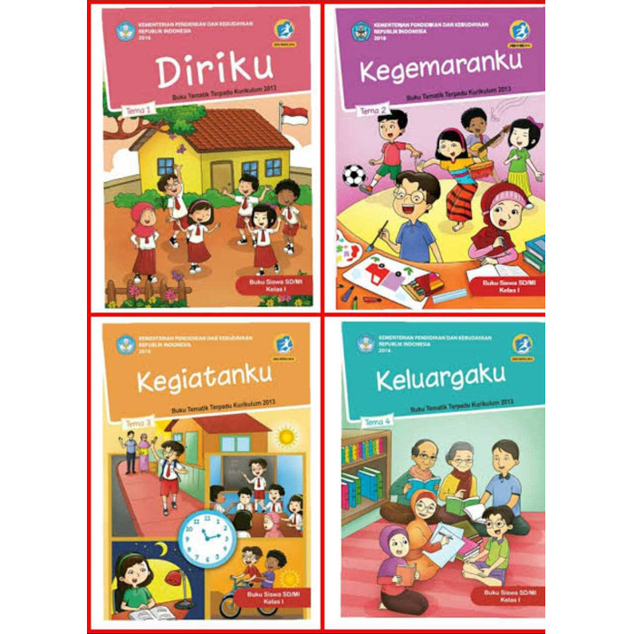 Jual BUKU TEMATIK SD kelas 1 tema 1,2,3,4 PAKET HEMAT ...