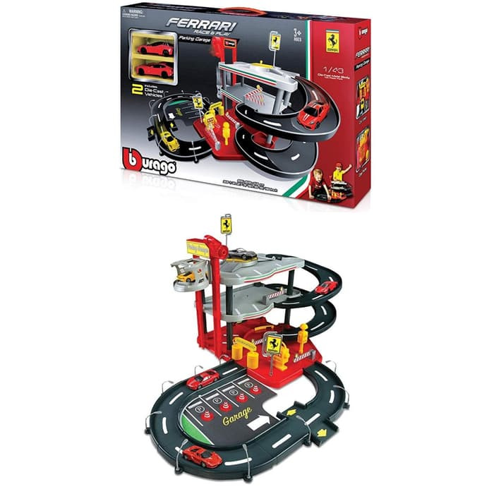 Bburago Ferrari Racing Garage Playset: : Toys