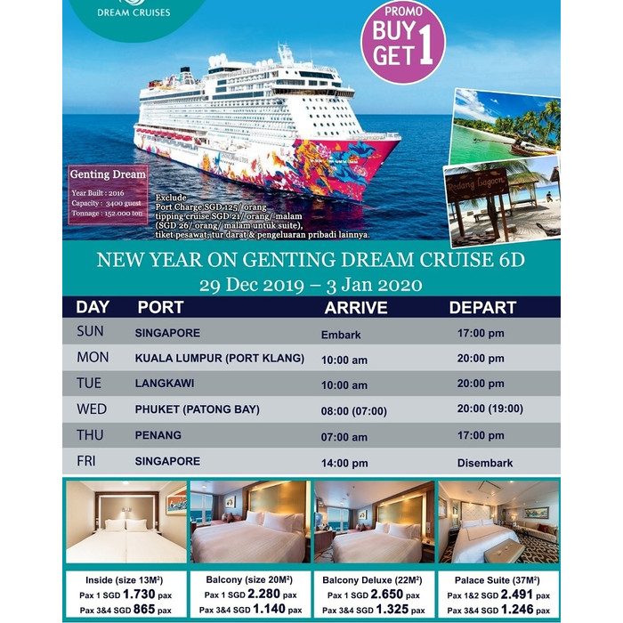 harga tiket kapal pesiar genting dream cruise