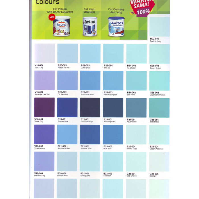 Katalog Warna Cat Tembok Avitex 2015 | Ide Perpaduan Warna