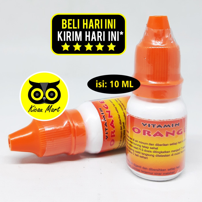 Jual Vitamin Penggacor Obat Burung Lesu Orange Cair Tetes 10 Ml