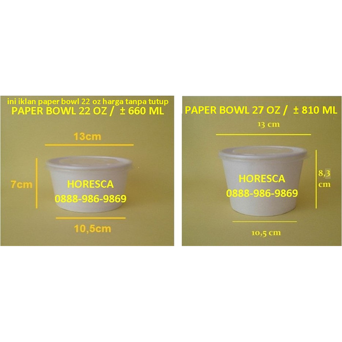 Download Jual Paper Bowl Mangkok Kertas Size 660 Ml 22 Oz 50 Pcs Pola No Tutup Jakarta Utara Horesca Tokopedia PSD Mockup Templates