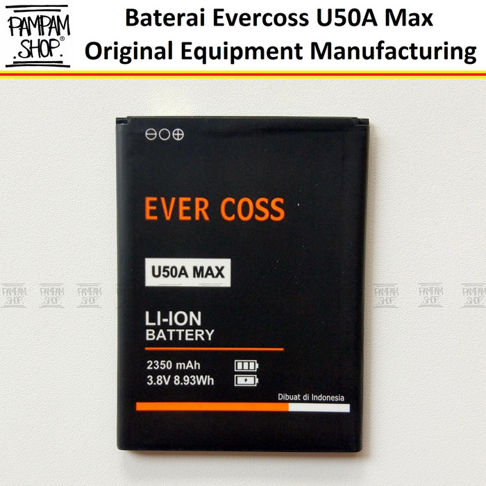 Jual Baterai Evercoss U50A MAX Original Double Power Batre
