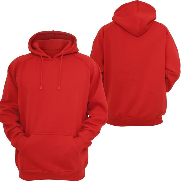 Jual Sweater Jaket  Hoodie  Polos Exclusive Merah 1 