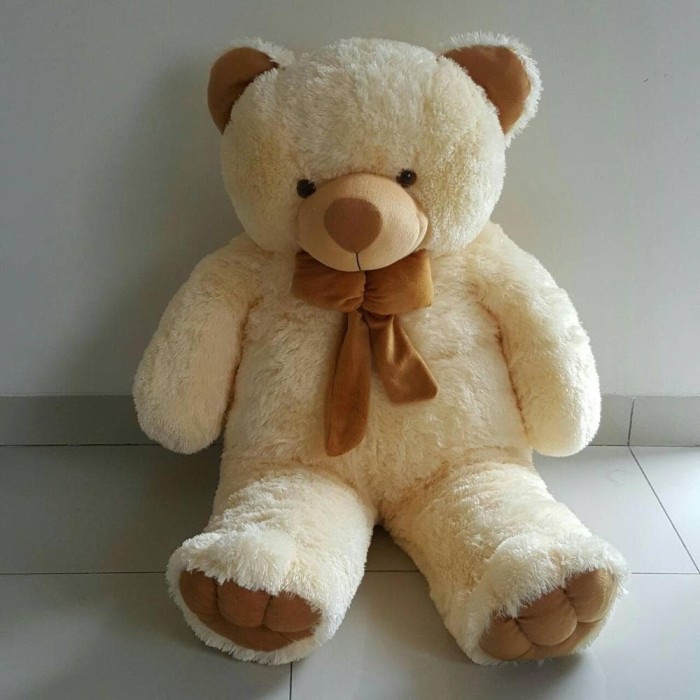 Jual Boneka Beruang Teddy Bear Cream Super Jumbo 1 3 Meter 