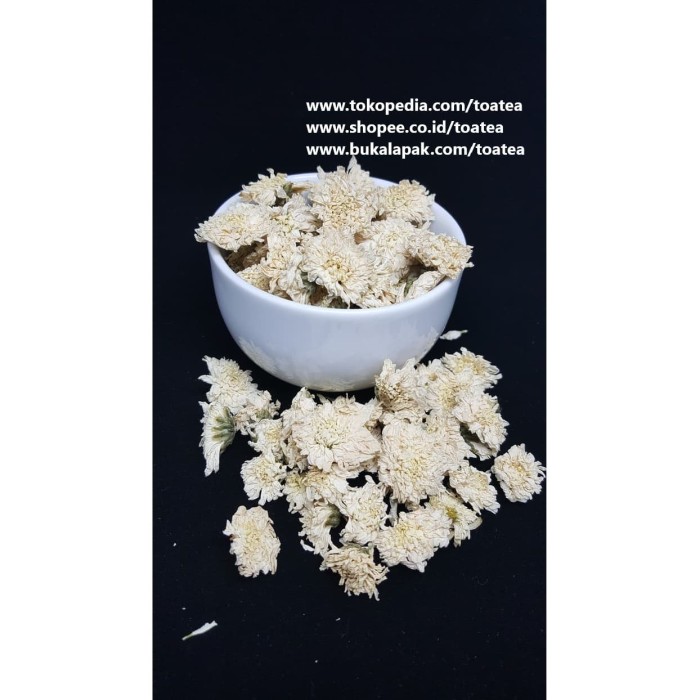 Jual White Chrysanthemum Bunga Krisan Putih 40g Jual White Chrysanthemum Bunga Krisan Putih 40g
