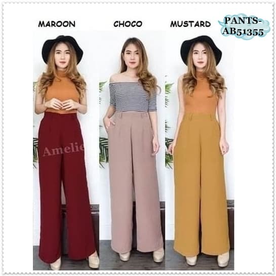 Jual Celana  Panjang  Kerja Kantor Kulot Wanita  Katun  Korea 