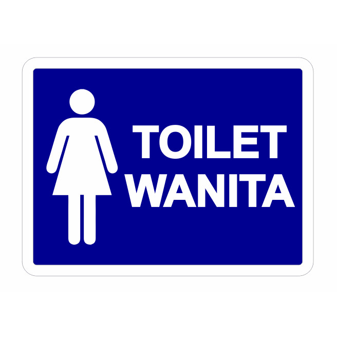 Jual Rambu  Sign Toilet  Wanita 15cm x 20cm Bahan Akrilik 