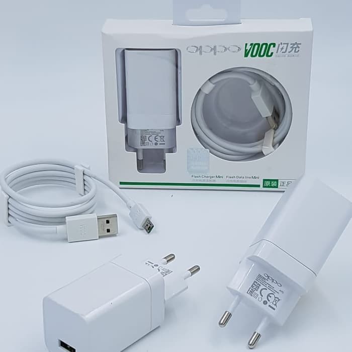 Foto Produk Charger HP Oppo Original VOOC 4A Set F1 Plus dari King Sky Shop