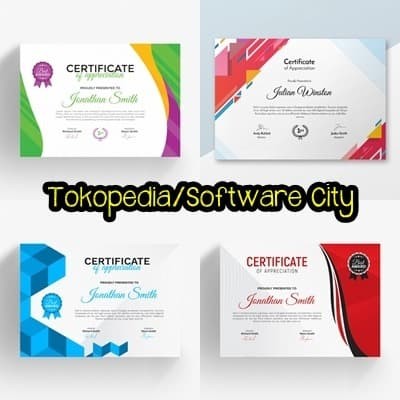 Download Jual Template Desain Sertifikat Modern Photoshop Kota Malang Software City Tokopedia PSD Mockup Templates