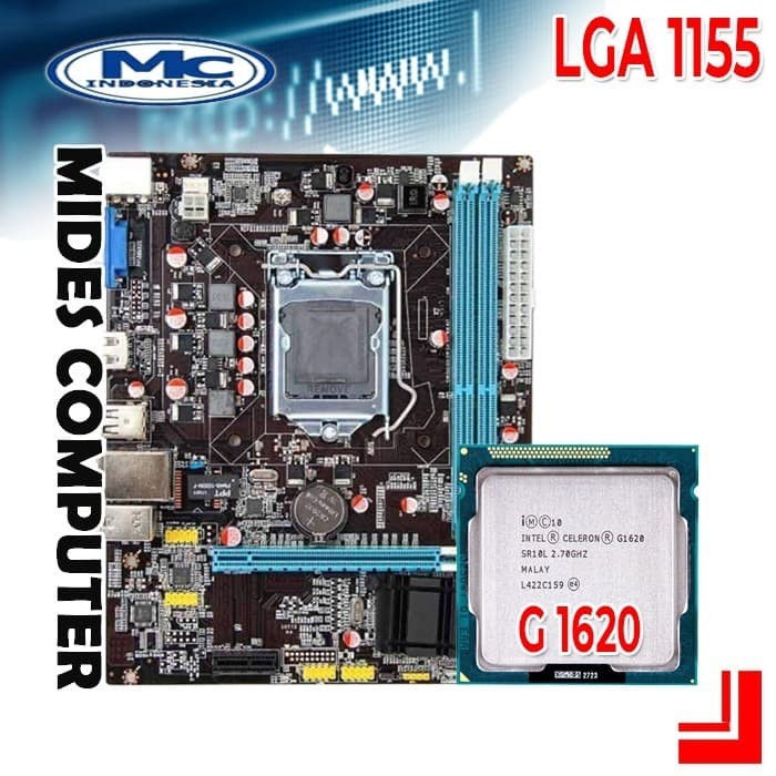 Jual Motherboard 1155 H61 Processor Intel G1620 - Kota 