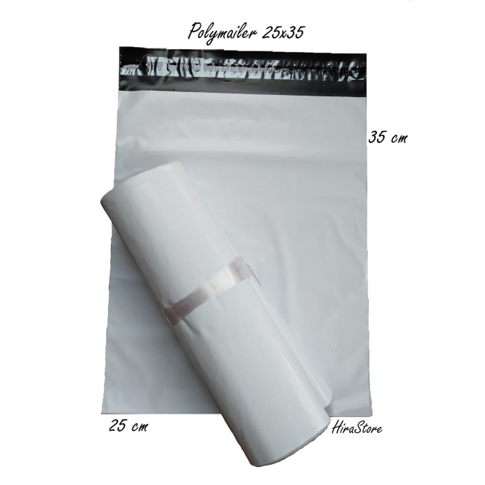 Jual Plastik amplop Polymailer  25x35 isi 100 pcs putih 