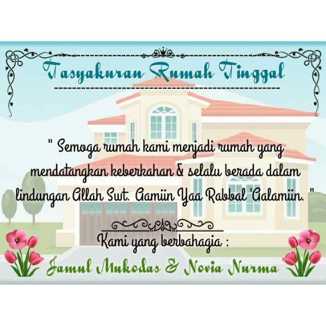 Contoh Surat Undangan Syukuran Rumah Baru - Sample Surat ...