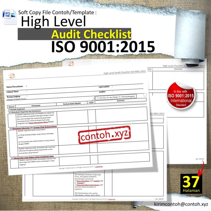 Contoh Soalan Audit Iso Lasopablogging