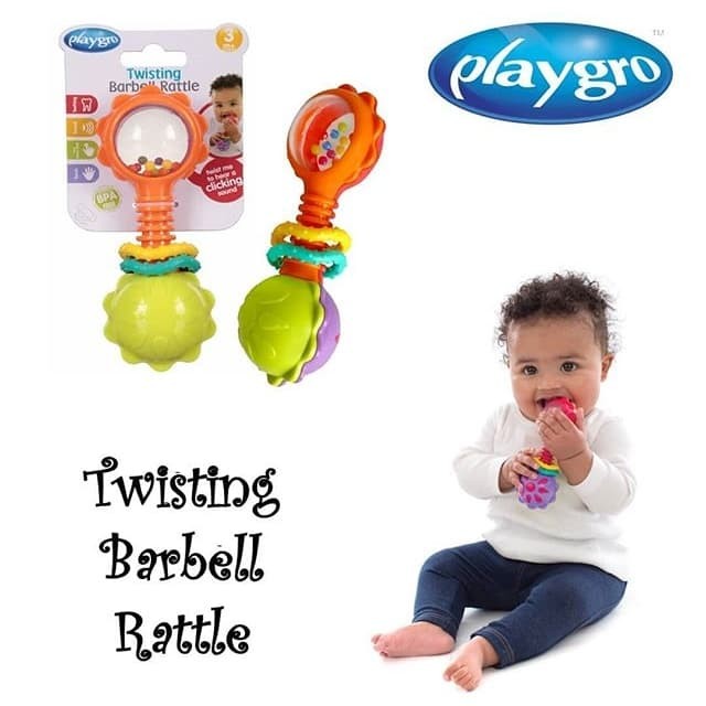 playgro twisting barbell rattle