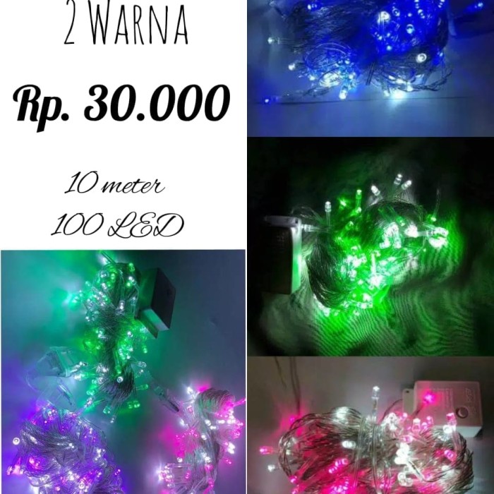 Lampu Tumblr Putih Biru 10m 2 Warna Lampu Hias Tumblr Shopee Indonesia