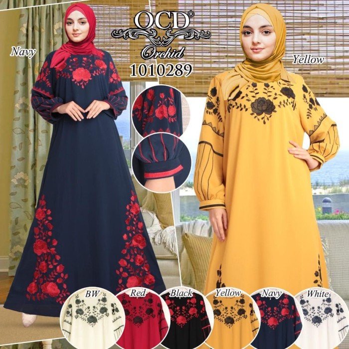 Foto Produk Gamis kaftan ceruty import bordir original full furing all size fit to dari Winnie Collection