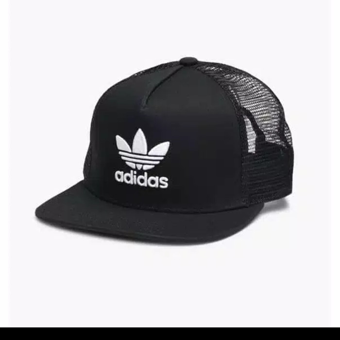adidas trefoil trucker cap black