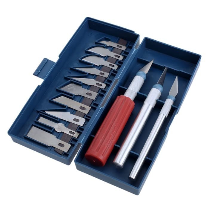 Jual art cutter knife set / hobby set knives pisau cutting hobby set