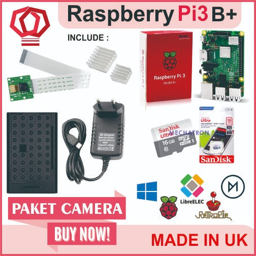 Jual Raspberry Pi3 Pi 3 Model b 3b Plus Paket Camera 