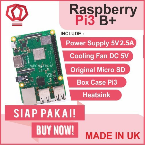 Jual Raspberry Pi3 Pi 3 Model b 3b Plus Paket Lengkap 
