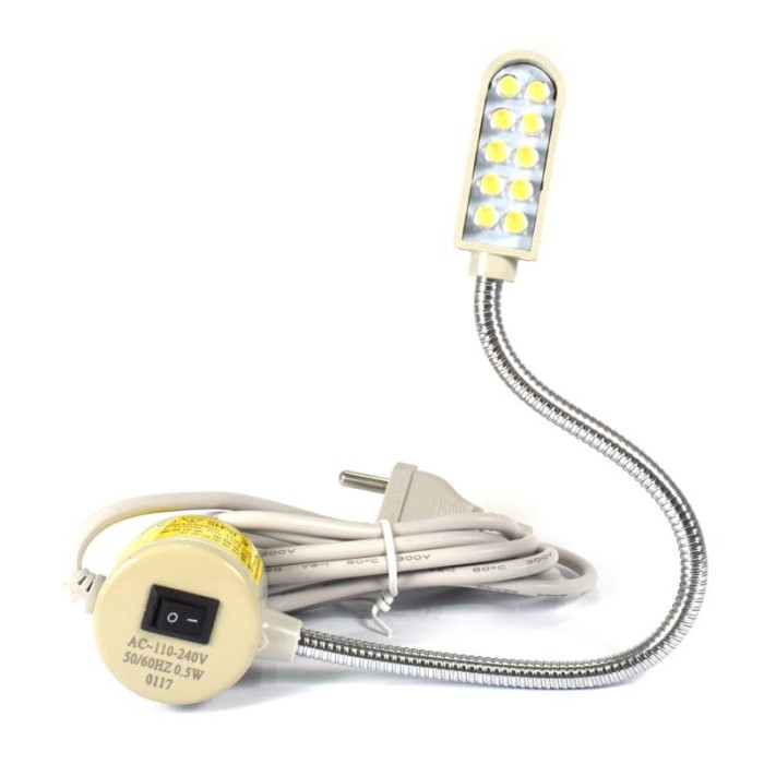 Jual Lampu Mesin Jahit LED 10 Titik Model Belalai Magnet Jual Lampu Mesin Jahit LED 10 Titik Model Belalai Magnet