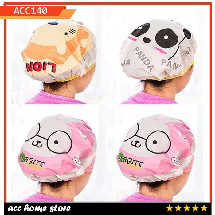 Jual Penutup Rambut Topi Mandi Shower Cap Gambar Kartun Korea