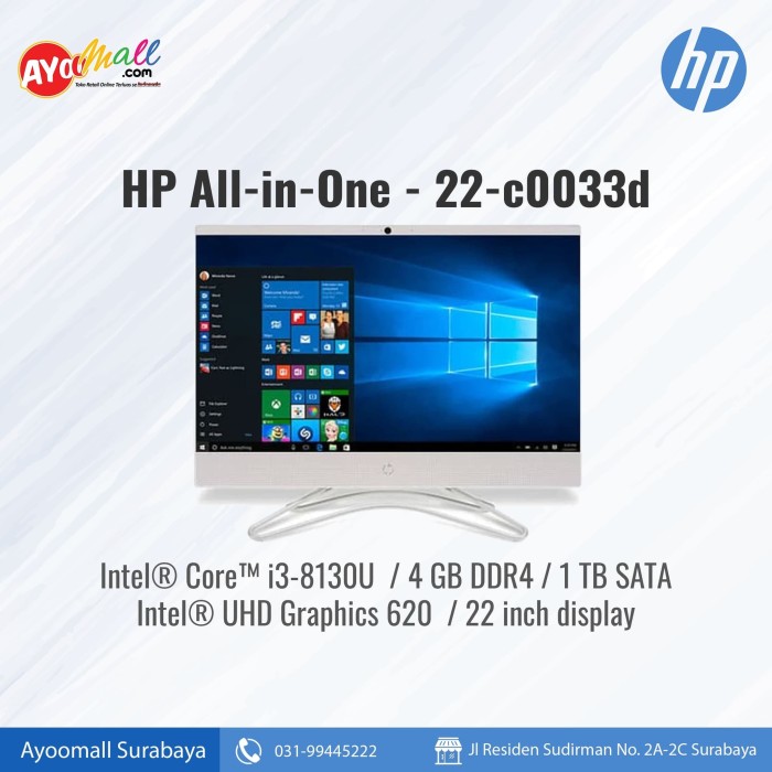 Jual Hp All In One 22 C0033d Intel Core I3 8130u Jakarta Utara Grosir Ria Jaya Tokopedia