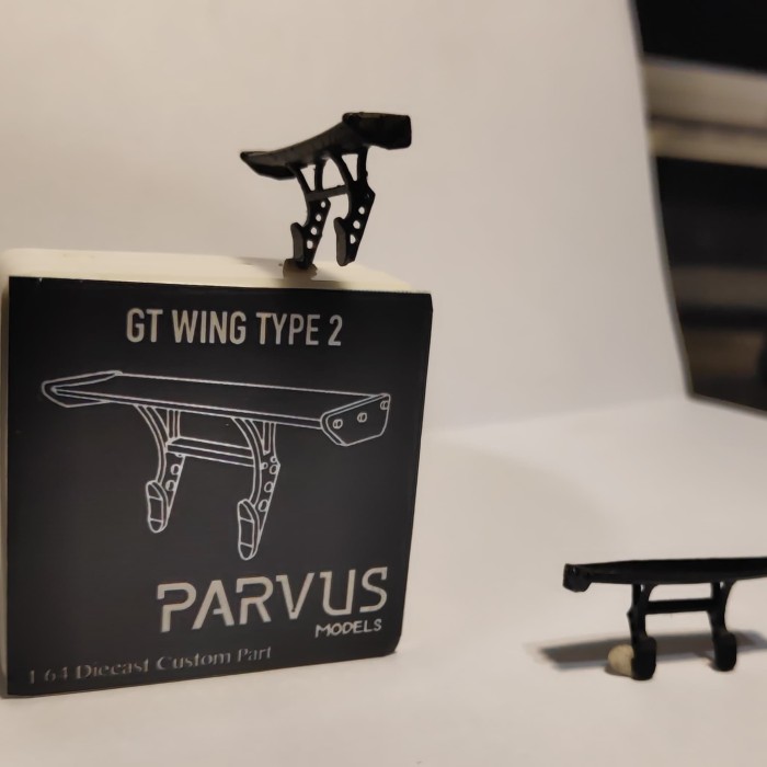 Foto Produk Parvus Models Spoiler GT Wing V2 Chassis Mount Version 2 Skala 1 64 dari Hobby_Shoppu