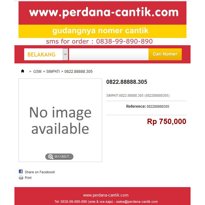 Jual Kartun Sim  Card Perdana Nomor  Cantik Handphone GSM 