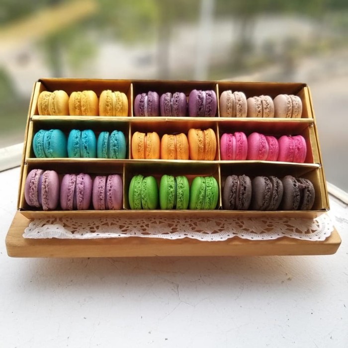 Jual Baby Macaron (Macaroon) Box isi 27pcs/Cookies/Kue