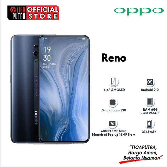 Jual [NEW] Oppo Reno Ram 6GB Rom 256GB Garansi Resmi Oppo Indonesia