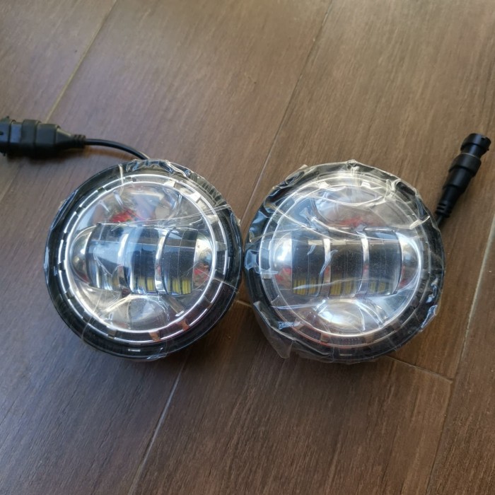4-1//2/" Universal Motorcycle Chrome 6 LED Auxiliary Passing Fog Light For Harley