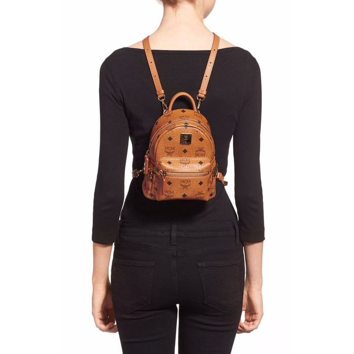 mcm mini backpack black