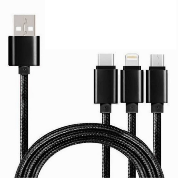 Foto Produk Kabel Data 3 in 1 3in1 Micro USB / Type C / iPhone Fast Charging dari Blitz Indonesia