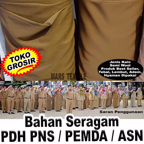 Jual Toko Grosir Kain Bahan Seragam Pns Pdh Pemda Asn Warna Khaki Kheki Kota Bandung Grosir Kain Mars Textile Tokopedia