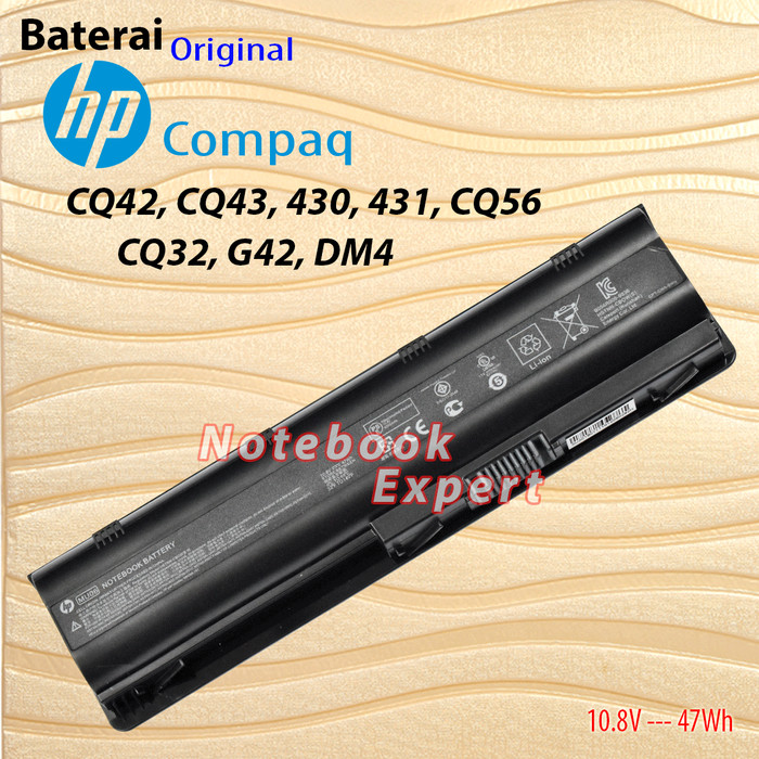 Jual BATERAI ORIGINAL LAPTOP HP COMPAQ CQ42, CQ43, MU06