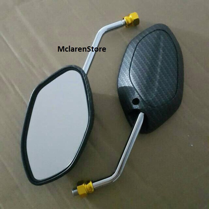 Jual Spion Motor Model Beat Standart Carbon Tangkai Crome